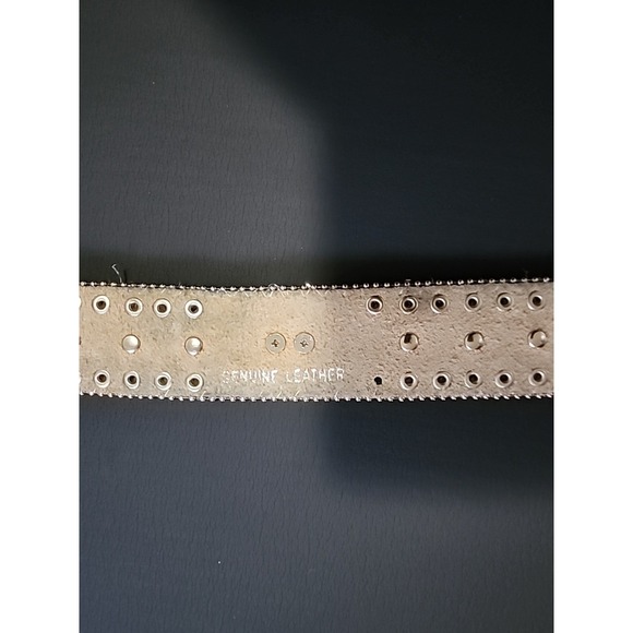 Blazin Roxx Leather Belt Western Cowgirl Zebra Rhinestones Ranch Rodeo M - Picture 5 of 7